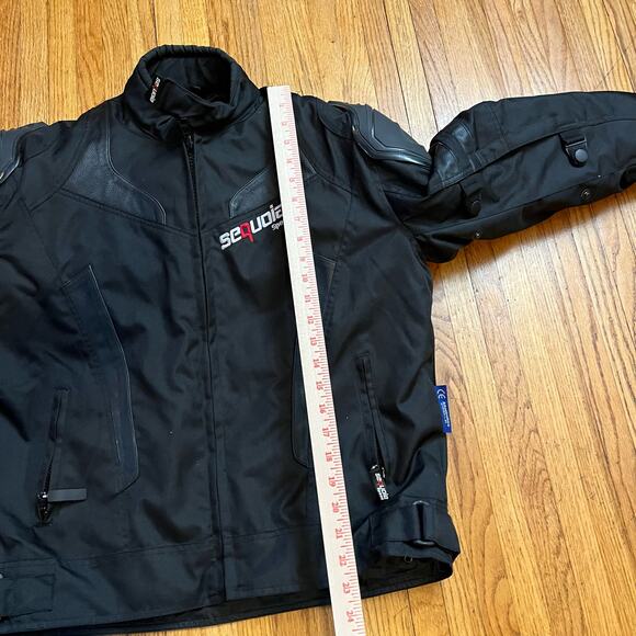 Sequoai Coat Mens Medium Motorcycle Armourded Off Road Motocross Black Padded - Picture 11 of 11